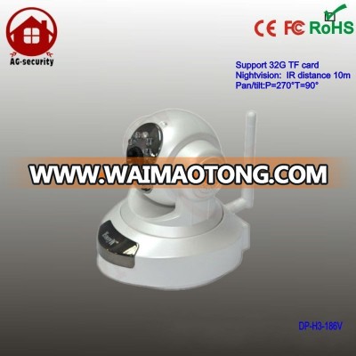 hot best High-tech IR 10M Indoor WIFI ONVIF P2P 720P HD wireless ip camera support 32G TF card